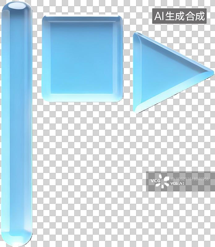 【AI数字艺术】蓝色几何图形设计简洁现代图片素材