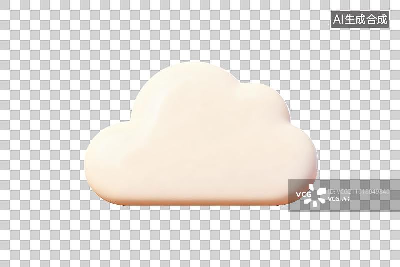 【AI数字艺术】简洁白色云朵图案图片素材