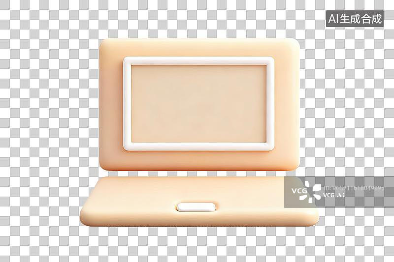 【AI数字艺术】简约风格笔记本电脑模型展示图片素材