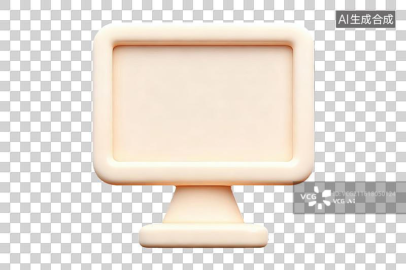 【AI数字艺术】简约风格的电脑显示器模型图片素材