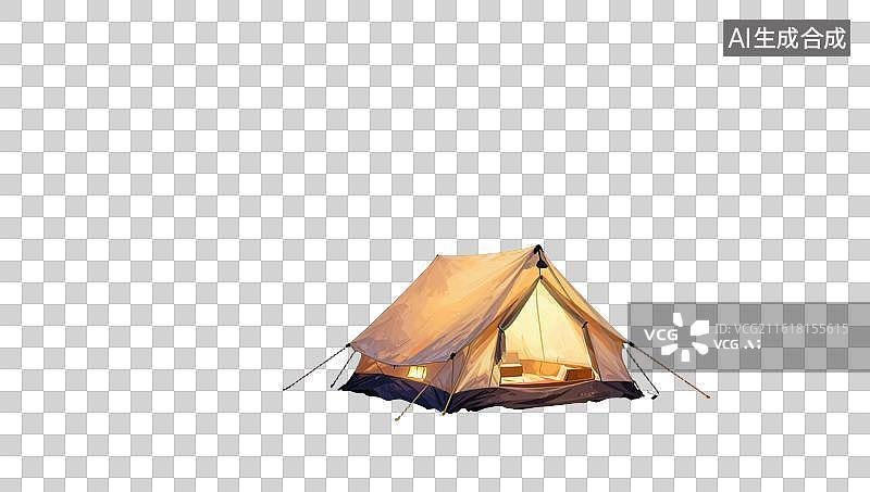 【AI数字艺术】极光下的梦幻露营图片素材