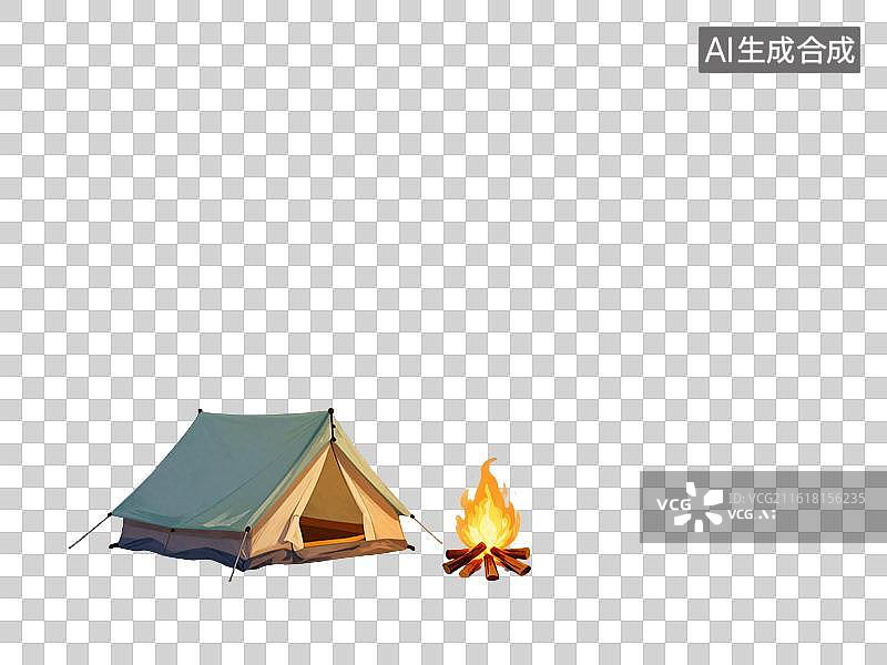 【AI数字艺术】极光下的梦幻露营图片素材