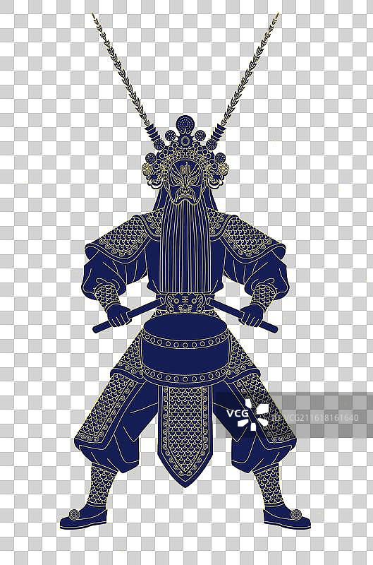 潮汕普宁英歌舞人物宋江国潮插画图片素材