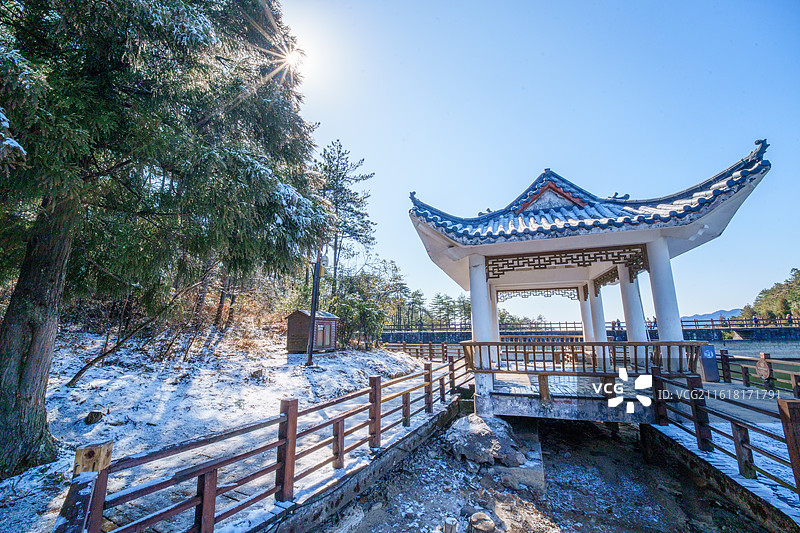 宜春明月山雪景图片素材