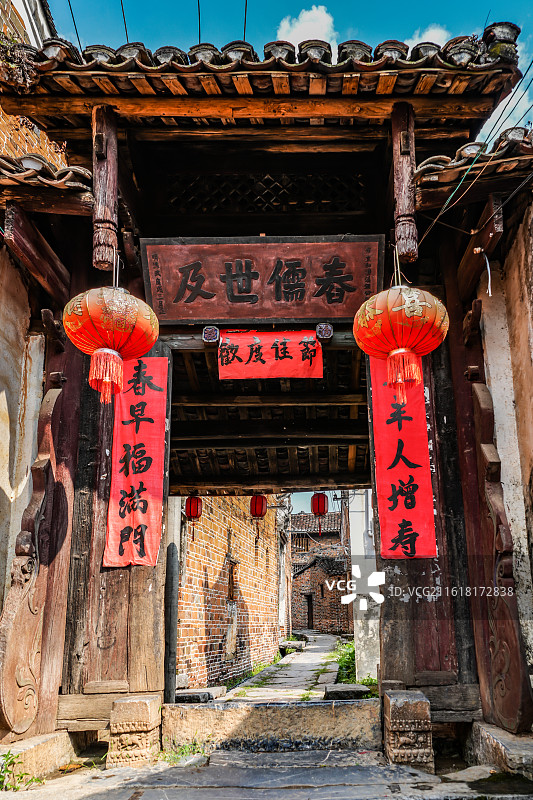 广西富川福溪古村落图片素材