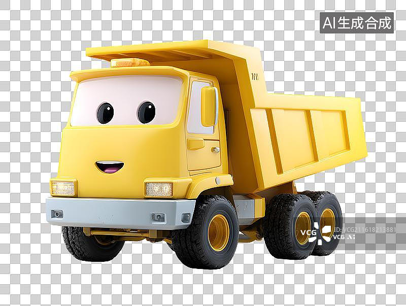 【AI数字艺术】一辆卡通工程车图片素材