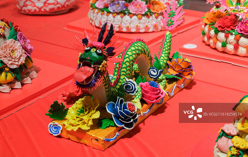 高密面花（花饽饽） 中国工艺美术馆（中国非物质文化遗产馆）“过年·春节主题展”图片素材
