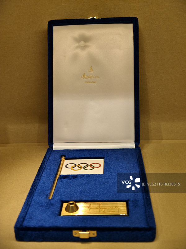 北京奥运博物馆 萨马兰奇使用过的办公用品套装图片素材