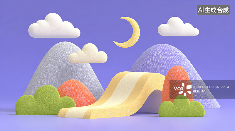 【AI数字艺术】立体造型场景图片素材