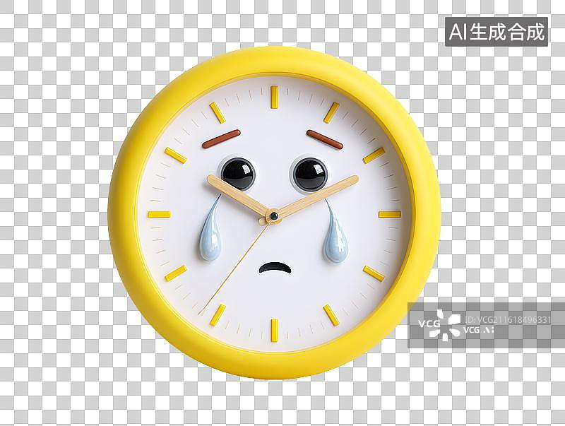 【AI数字艺术】一个伤心流泪的挂钟图片素材