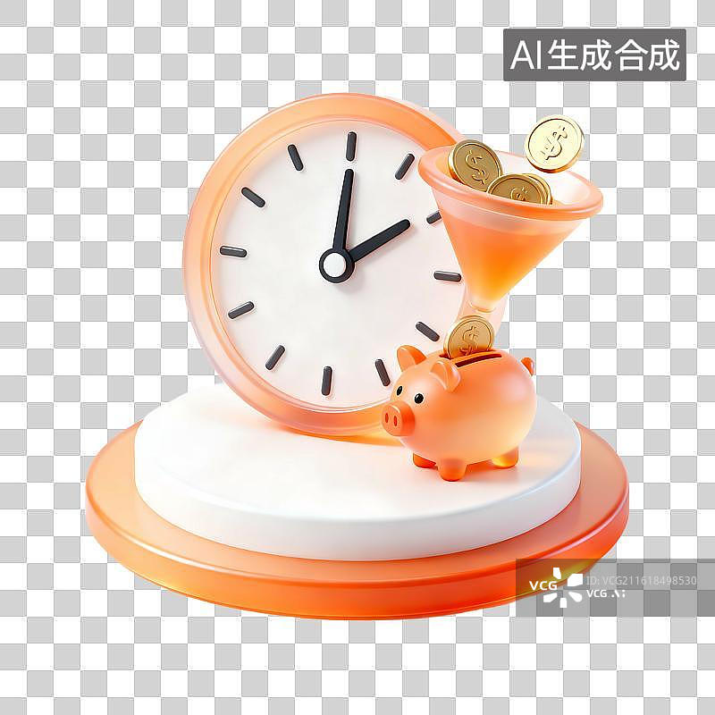 【AI数字艺术】商务科技风磨砂玻璃质感金融插画元素图片素材