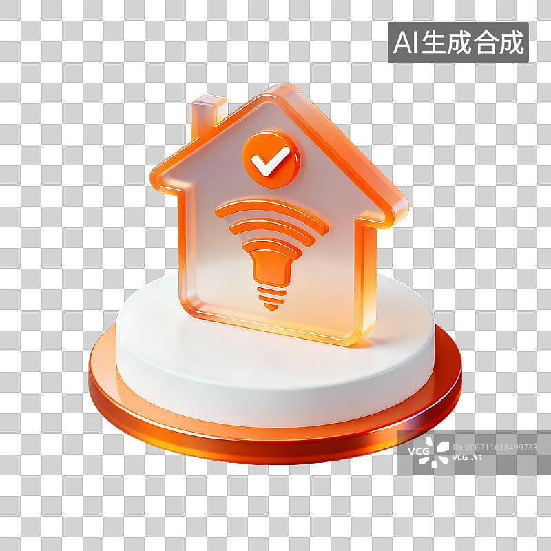 【AI数字艺术】商务科技风磨砂玻璃质感金融插画元素图片素材