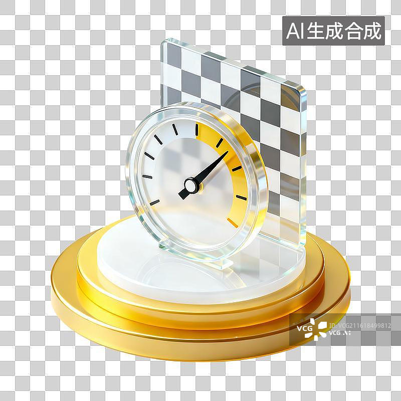 【AI数字艺术】金色华丽科技感玻璃金融插画元素图片素材