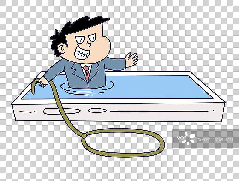 电诈陷阱，手机圈套，互联网图片素材