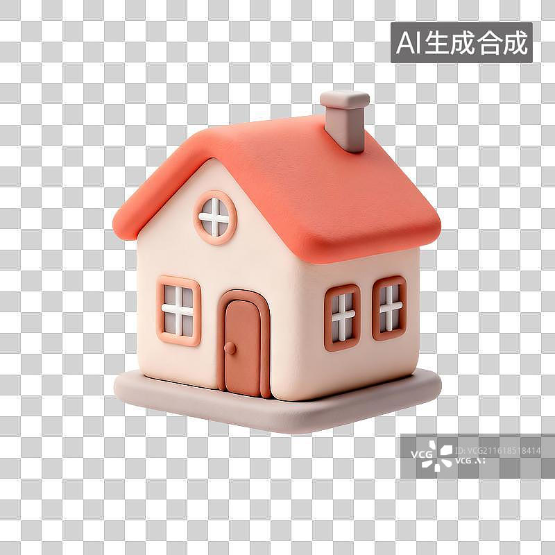 【AI数字艺术】可爱的玩具小房子图片素材