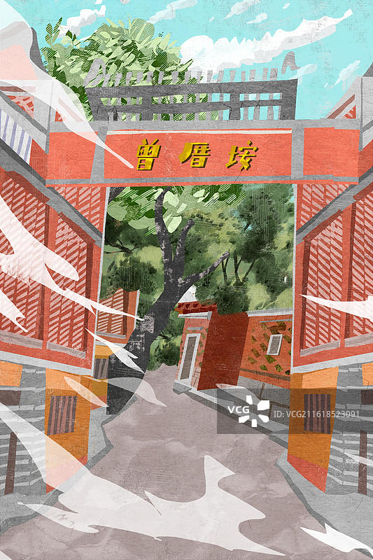 厦门曾厝垵插画图片素材
