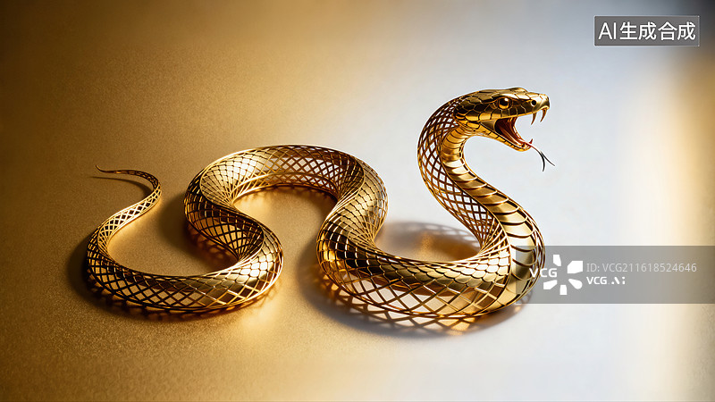 【AI数字艺术】3D现代艺术风格金属丝编织质感十二生肖雕塑华丽光泽图片素材