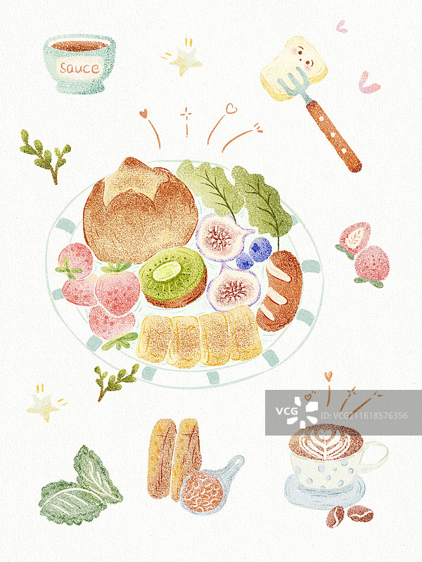 周末美味早午餐图片素材