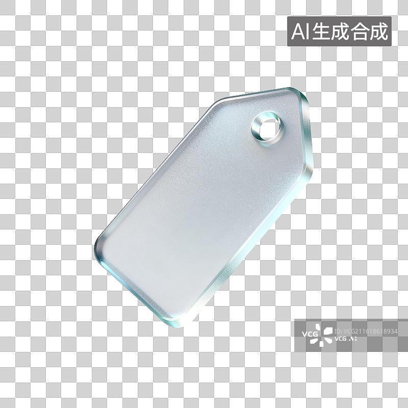 【AI数字艺术】[免抠PNG素材]透明玻璃个性化吊牌图片素材