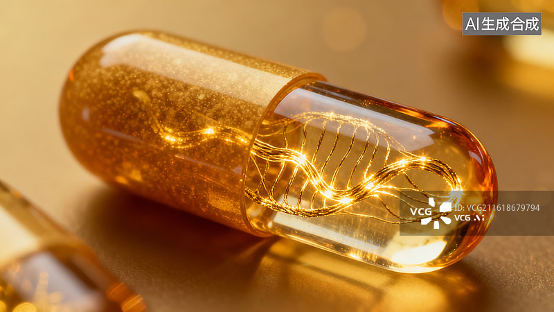 【AI数字艺术】主视觉胶囊高端医药宣传背景图片素材