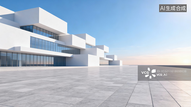 【AI数字艺术】三维渲染的人造空间别墅汽车背景图图片素材