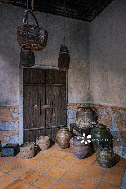 闽南古代厨房灶台布局图片素材