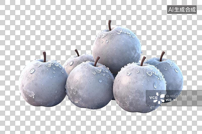 【AI数字艺术】卡通风格，东北特色美食，冻梨PNG格式的免扣元素图片素材