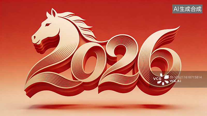 【AI数字艺术】2026马年新年艺术设计图片素材