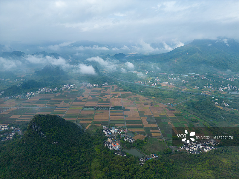 马兰稻田秋色，广东省阳江市阳春市图片素材