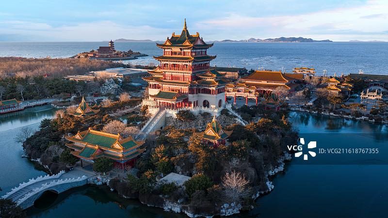 蓬莱三仙山景区风光图片素材
