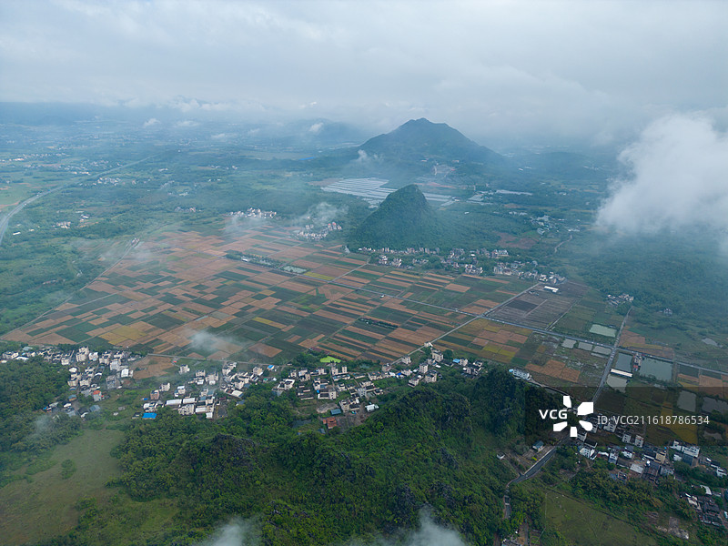 马兰稻田秋色，广东省阳江市阳春市图片素材