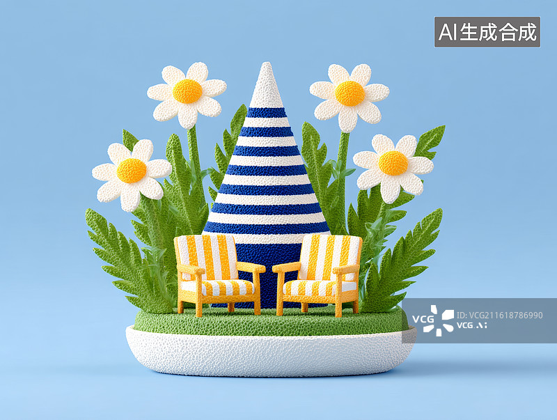 【AI数字艺术】微缩场景中的椅子图片素材