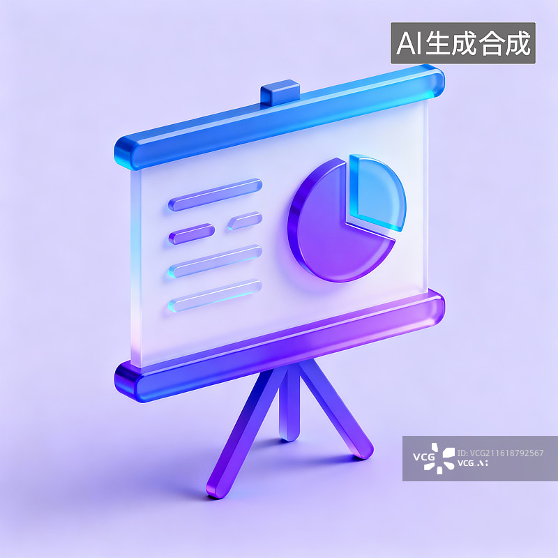 【AI数字艺术】3D渲染，会议投影屏幕，数据分析报表，图形图标图片素材