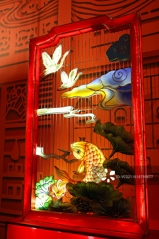 春节氛围彩灯灯笼中国工艺美术馆过年丙午春节主题展图片素材