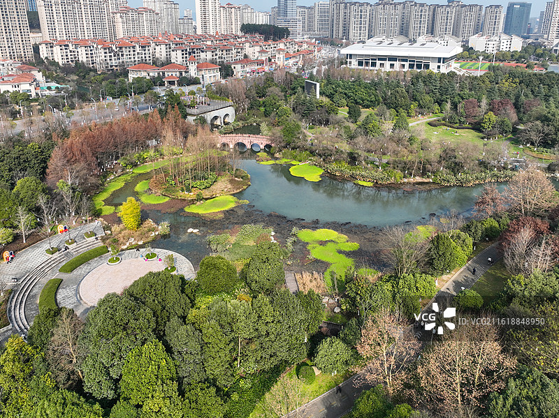 贵州省遵义市新蒲新区，新蒲湿地公园风光图片素材