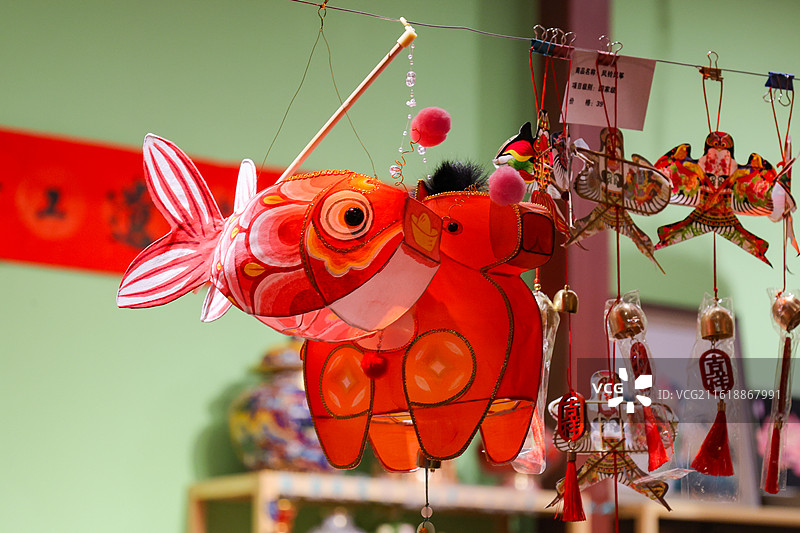 春节氛围彩灯灯笼中国工艺美术馆过年丙午春节主题展图片素材