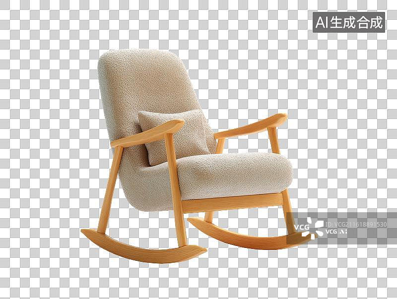 【AI数字艺术】一把木制摇摇椅图片素材