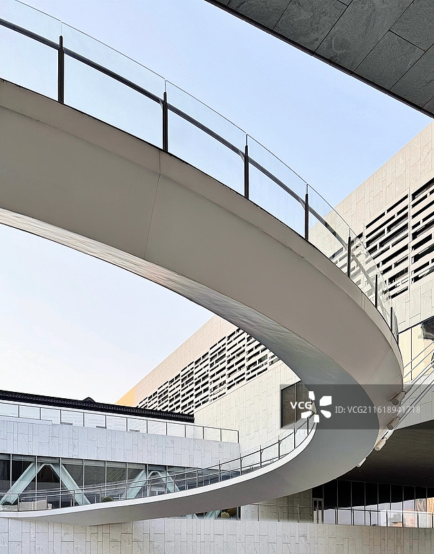 上海市·浦东新区·上海博物馆（东馆）的螺旋走道图片素材