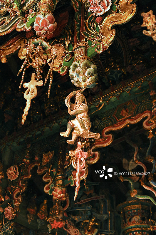 塑像和悬塑（山西隰县小西天）图片素材