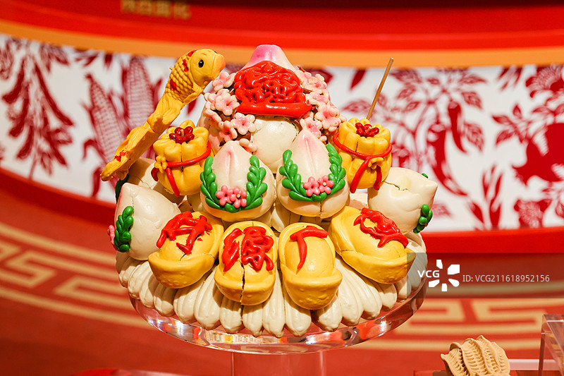 陕西山西河北河南山东非遗花馍组图中国工艺美术馆过年丙午春节主题展图片素材