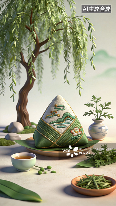 【AI数字艺术】端午节粽子香囊图片素材