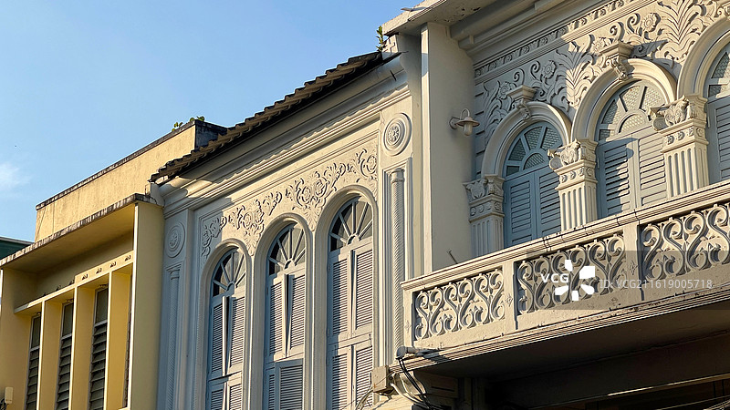 普吉镇老街建筑外立面图片素材