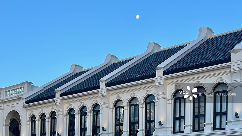 普吉镇老街建筑外立面图片素材