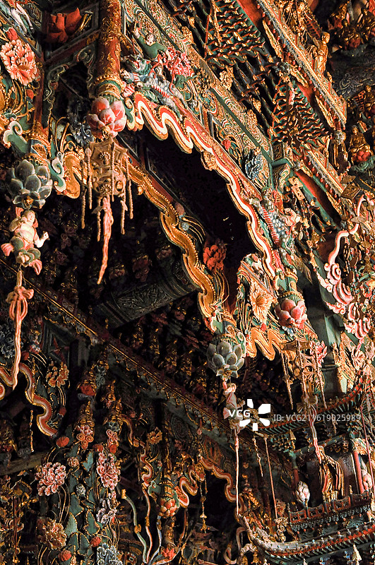 塑像和悬塑（山西隰县小西天）图片素材