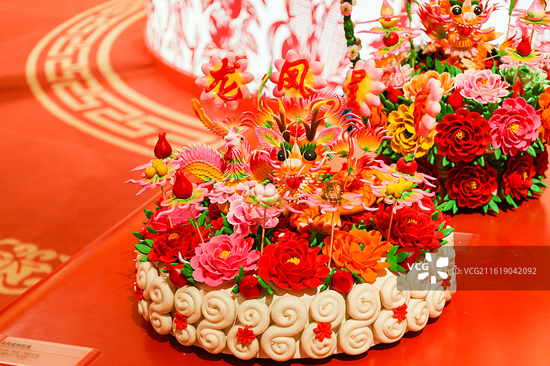 陕西山西河北河南山东非遗花馍组图中国工艺美术馆过年丙午春节主题展图片素材