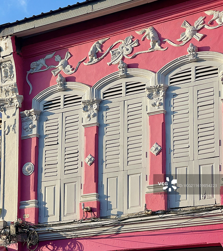 普吉镇老街建筑外立面图片素材