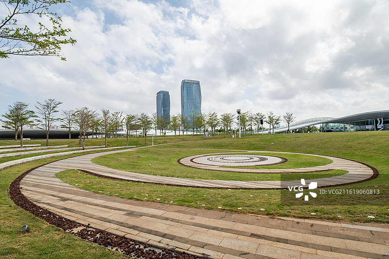 海口湾天空之山风光，中国海南省海口市图片素材