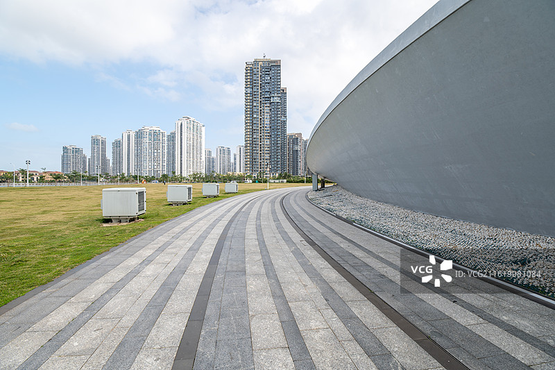 海口湾天空之山风光，中国海南省海口市图片素材