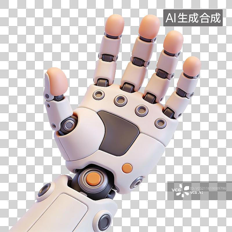 【AI数字艺术】机械手科技插画图片素材