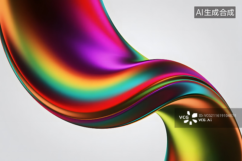 【AI数字艺术】抽象流体线条背景图片素材
